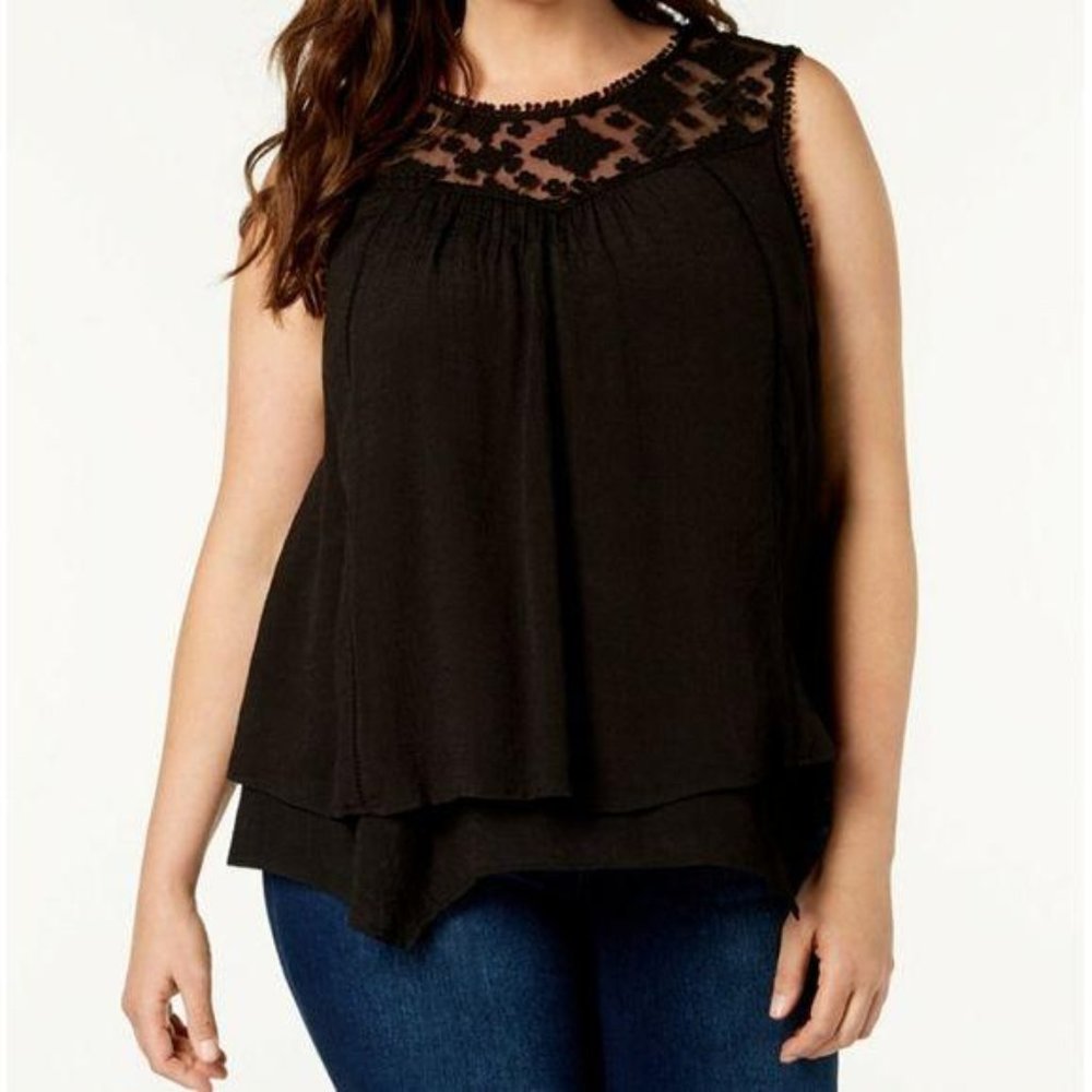 Style & Co. Lace Tunic Top Brand NWT